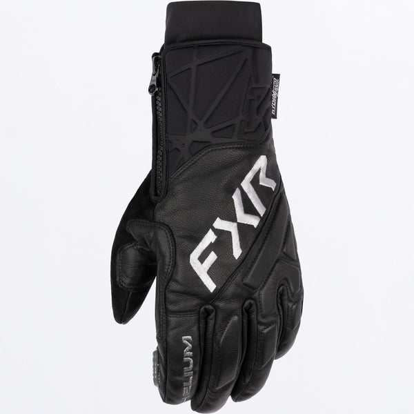 Gant à manchette courte en cuir d'hélium noir - UGS 260813-1000 - Avant