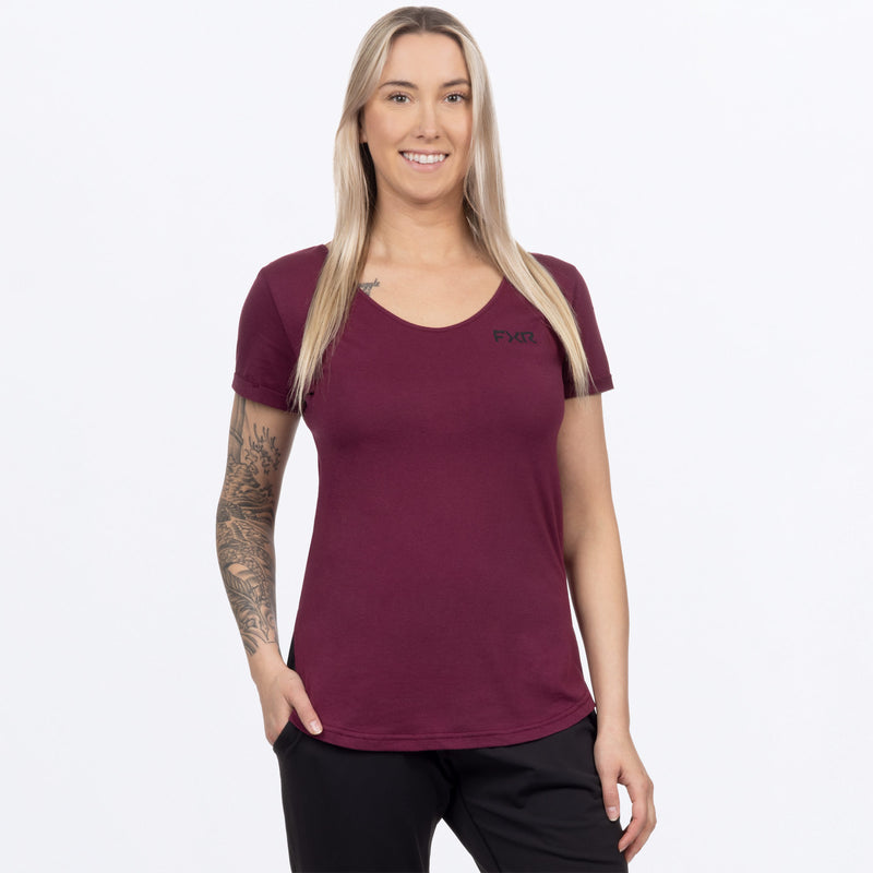 Lotus_TShirt_W_Merlot_242255-_2700_Front