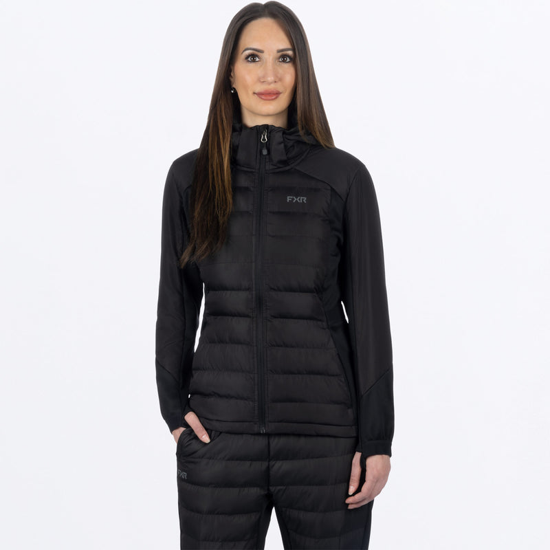 Quilted hoodie women's best sale