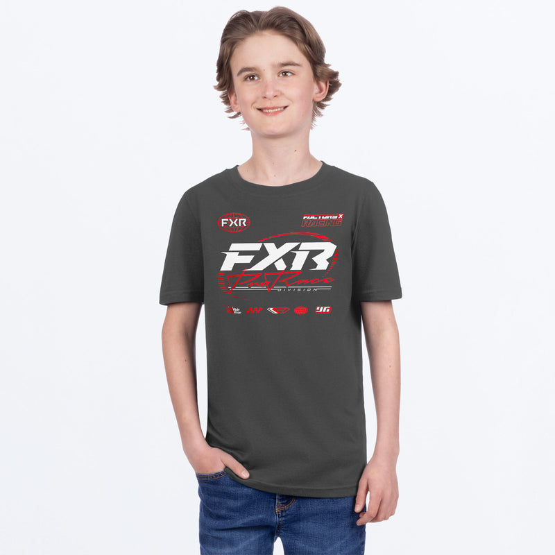 YthRaceDivisionPremium_T-Shirt_AsphaltHeatherRed_SKU_262251-_0820_Front