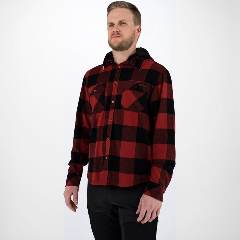 Chemise en flanelle à capuche Timber pour hommes