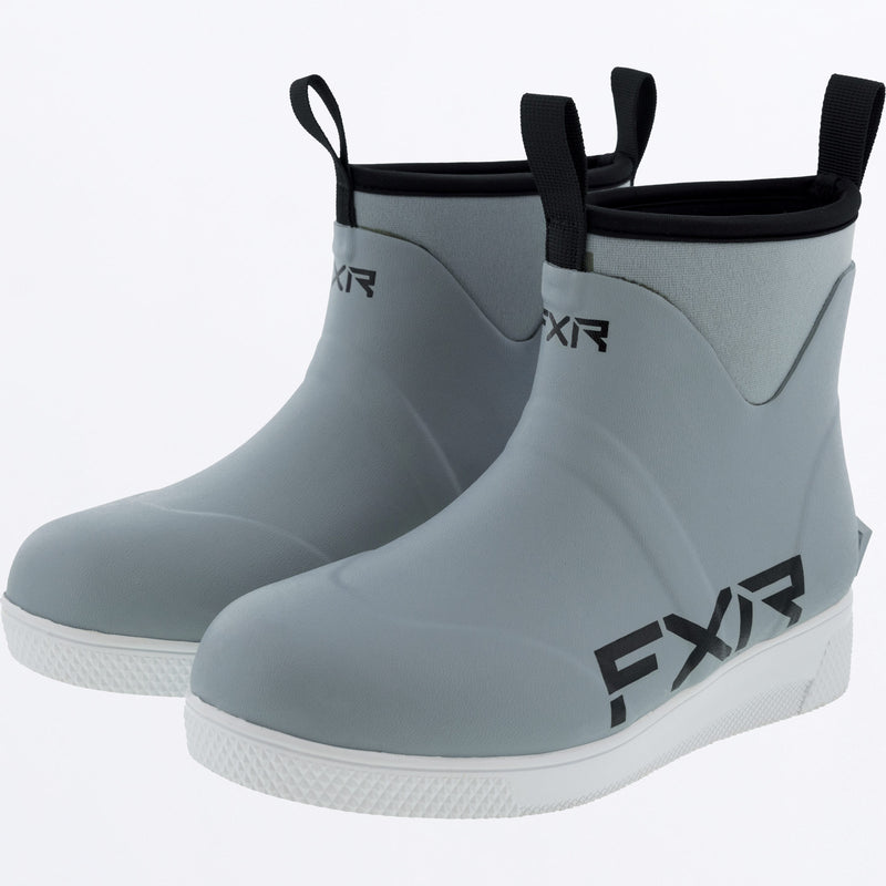 FXR Mens Tournament Fishing Boots Pull-On Ankle Height Waterproof  Steel/White